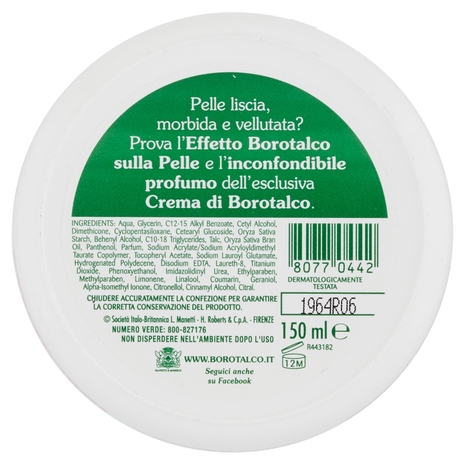 Borotalco Crema vellutante 150 ml